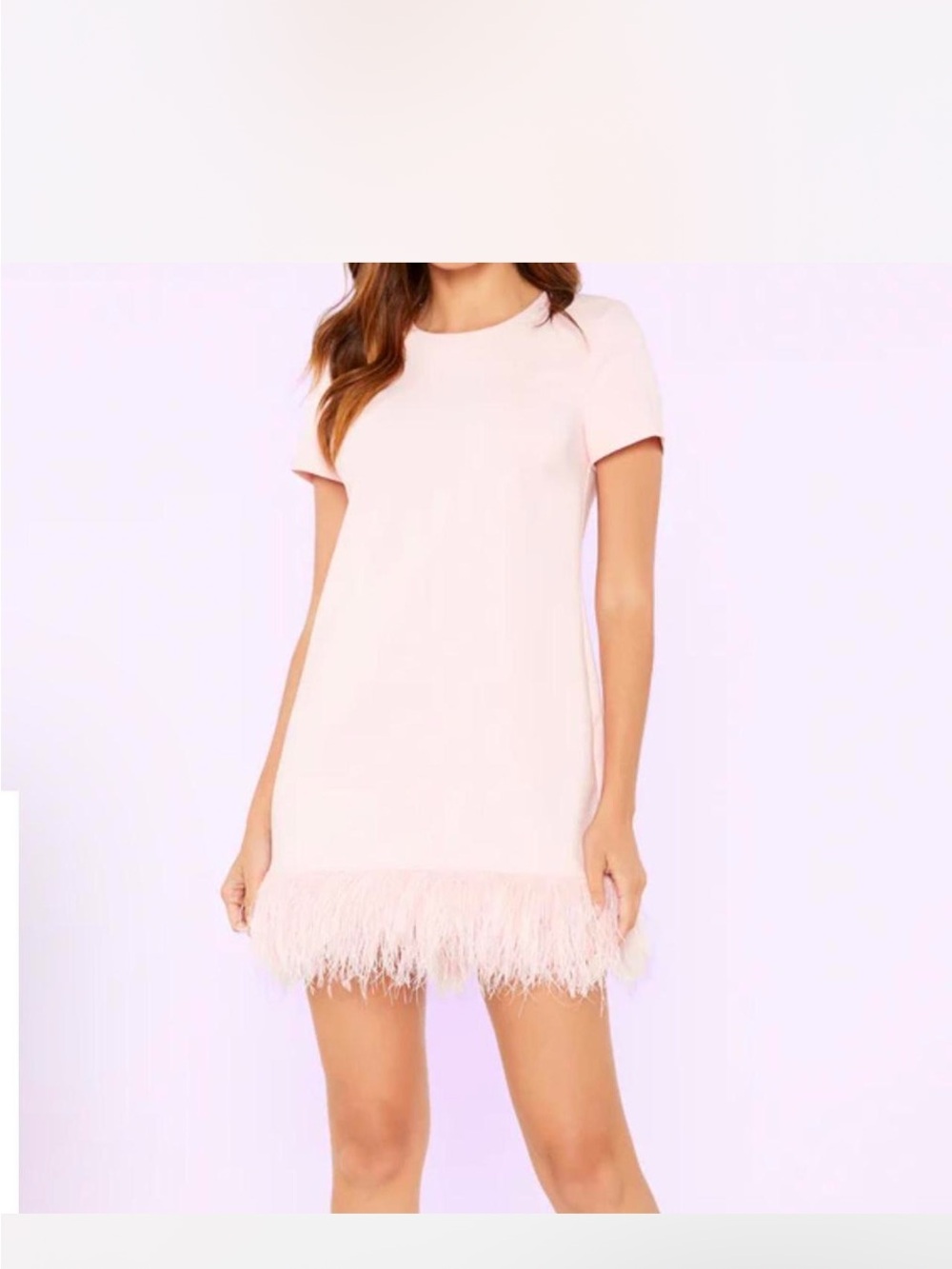 LIKELY PINK MARULLO DRESS with
Ostrich Feathers